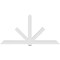 Ekena Millwork Kennewick Architectural Grade PVC Gable Bracket, 108"W x 54"H x 4"D x 6"F, 12/12 Pitch GBP108X54X0406KEN00 - alternate 3